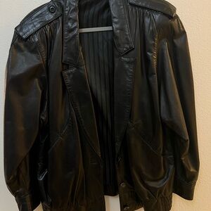 Norma Modell Vintage ‘88 Black Leather Jacket